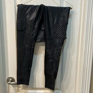 Spanx faux leather moto leggings